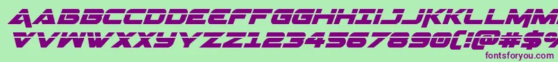 Geminalaserital Font – Purple Fonts on Green Background