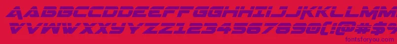 Geminalaserital Font – Purple Fonts on Red Background