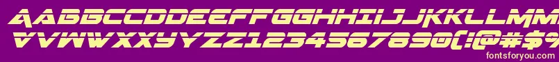 Geminalaserital Font – Yellow Fonts on Purple Background