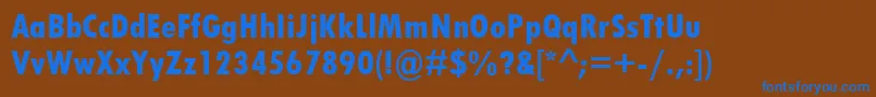 Шрифт TwCenMtCondensedExtraBold – синие шрифты на коричневом фоне