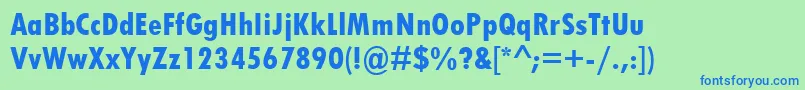 TwCenMtCondensedExtraBold Font – Blue Fonts on Green Background