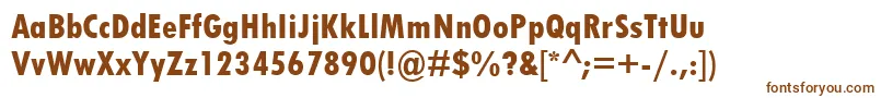 TwCenMtCondensedExtraBold Font – Brown Fonts on White Background