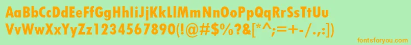 TwCenMtCondensedExtraBold Font – Orange Fonts on Green Background