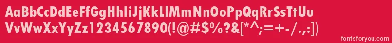 TwCenMtCondensedExtraBold Font – Pink Fonts on Red Background