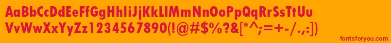 TwCenMtCondensedExtraBold Font – Red Fonts on Orange Background