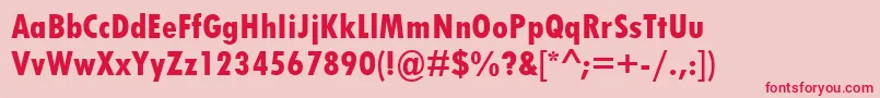 TwCenMtCondensedExtraBold Font – Red Fonts on Pink Background