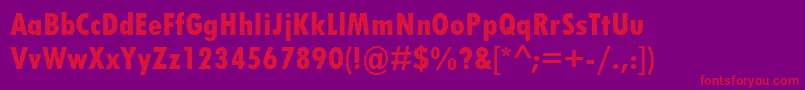 TwCenMtCondensedExtraBold Font – Red Fonts on Purple Background