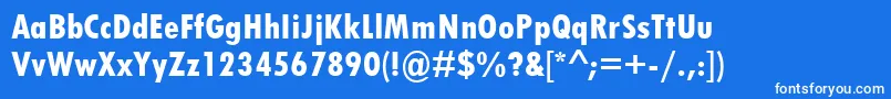 TwCenMtCondensedExtraBold Font – White Fonts on Blue Background