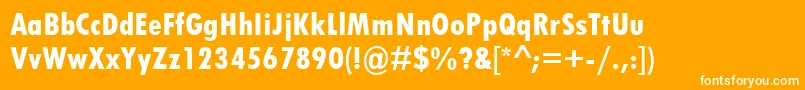 TwCenMtCondensedExtraBold Font – White Fonts on Orange Background