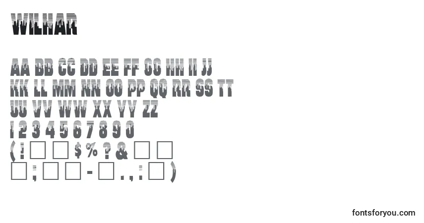 Шрифт Wilhar – алфавит, цифры, специальные символы