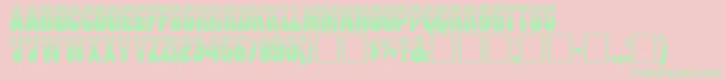 Wilhar Font – Green Fonts on Pink Background