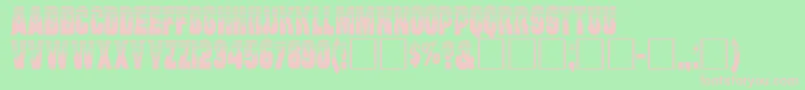 Wilhar Font – Pink Fonts on Green Background