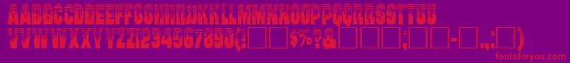 Wilhar-Schriftart – Rote Schriften auf violettem Hintergrund