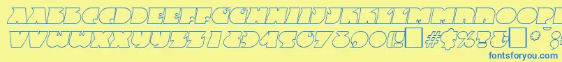 fuente FrenzyoutlineItalic – Fuentes Azules Sobre Fondo Amarillo