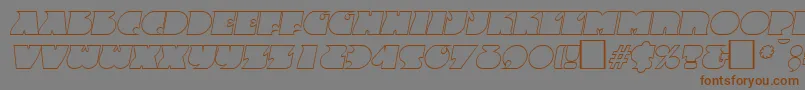 FrenzyoutlineItalic Font – Brown Fonts on Gray Background