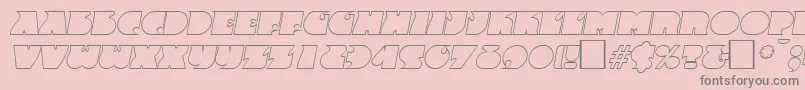 FrenzyoutlineItalic Font – Gray Fonts on Pink Background