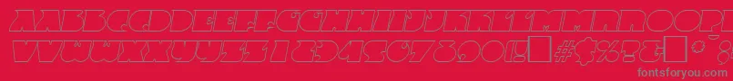 fuente FrenzyoutlineItalic – Fuentes Grises Sobre Fondo Rojo