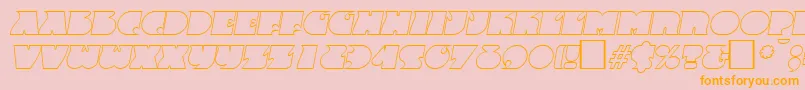 More about FrenzyoutlineItalic Font FrenzyoutlineItalic Font – Orange Fonts on Pink Background