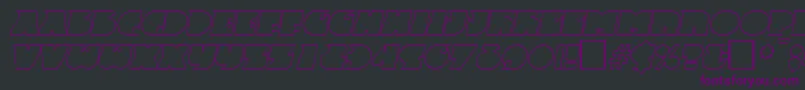 FrenzyoutlineItalic Font – Purple Fonts on Black Background