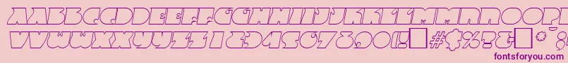 FrenzyoutlineItalic-Schriftart – Violette Schriften auf rosa Hintergrund