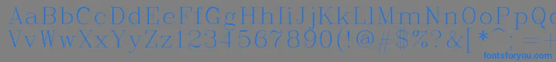 Complex Font – Blue Fonts on Gray Background