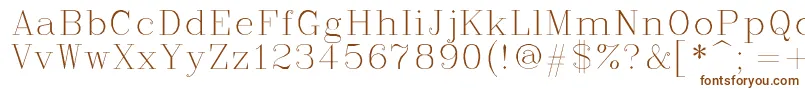 Complex Font – Brown Fonts on White Background