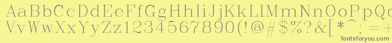 Complex Font – Gray Fonts on Yellow Background