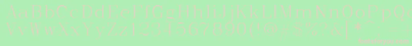 Complex Font – Pink Fonts on Green Background