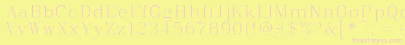 Complex Font – Pink Fonts on Yellow Background