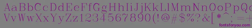 Complex Font – Purple Fonts on Gray Background