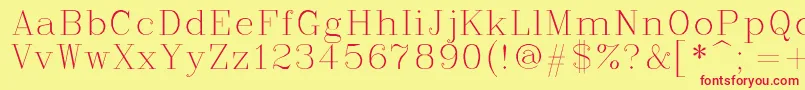 Complex Font – Red Fonts on Yellow Background