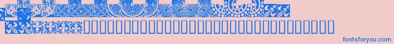 MedievalTilesI Font – Blue Fonts on Pink Background