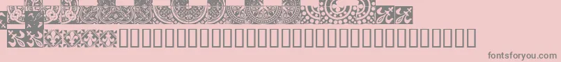 MedievalTilesI Font – Gray Fonts on Pink Background