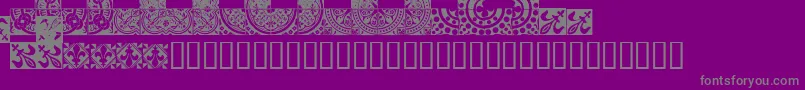 MedievalTilesI-Schriftart – Graue Schriften auf violettem Hintergrund