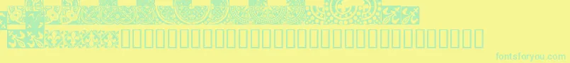 MedievalTilesI-Schriftart – Grüne Schriften auf gelbem Hintergrund