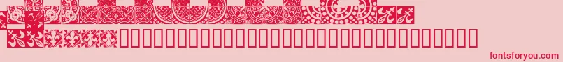 MedievalTilesI-Schriftart – Rote Schriften auf rosa Hintergrund