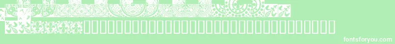 MedievalTilesI Font – White Fonts on Green Background