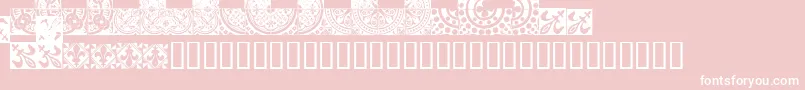 MedievalTilesI Font – White Fonts on Pink Background