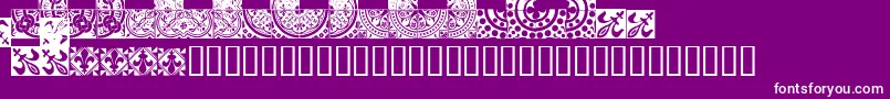 MedievalTilesI Font – White Fonts on Purple Background