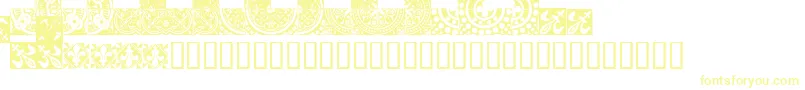 MedievalTilesI Font – Yellow Fonts on White Background