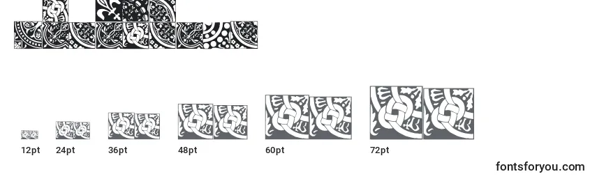 Размеры шрифта MedievalTilesI