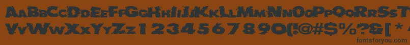 Badlychipped66RegularTtext-Schriftart – Schwarze Schriften auf braunem Hintergrund