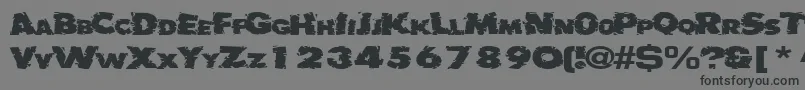 Badlychipped66RegularTtext-Schriftart – Schwarze Schriften auf grauem Hintergrund