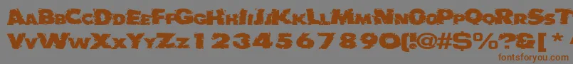 Police Badlychipped66RegularTtext – polices brunes sur fond gris