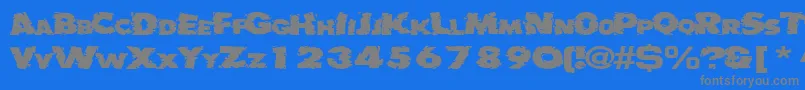 Czcionka Badlychipped66RegularTtext – szare czcionki na niebieskim tle