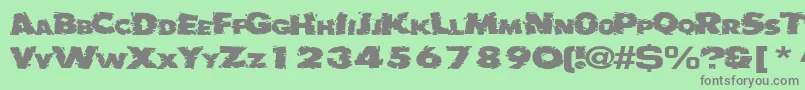 Badlychipped66RegularTtext Font – Gray Fonts on Green Background