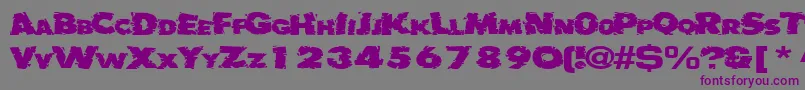 Badlychipped66RegularTtext Font – Purple Fonts on Gray Background