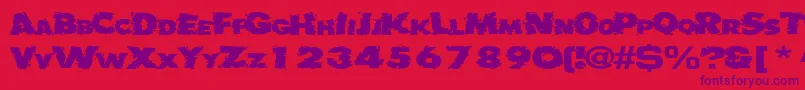 Police Badlychipped66RegularTtext – polices violettes sur fond rouge