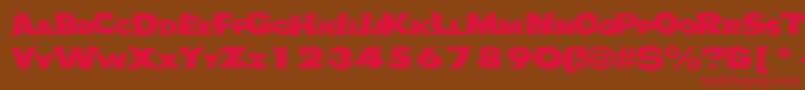 fuente Badlychipped66RegularTtext – Fuentes Rojas Sobre Fondo Marrón