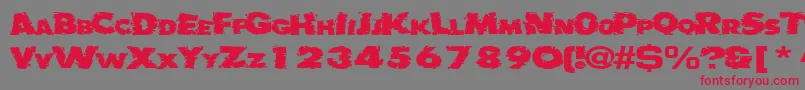 fuente Badlychipped66RegularTtext – Fuentes Rojas Sobre Fondo Gris